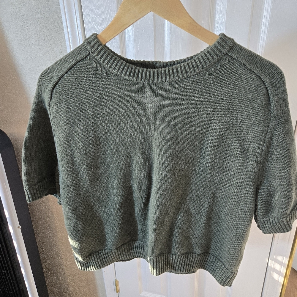 Abercrombie & Fitch Sage Green Crew Neck Sweater